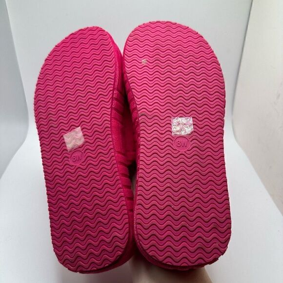 CUSHIONAIRE Women's slipper with +Memory Foam 8 WIDE PINK - Picture 5 of 7